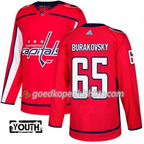 Washington Capitals Andre Burakovsky 65 Adidas 2017-2018 Rood Authentic Shirt - Kinderen
